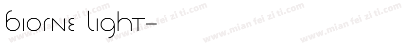 biorne light字体转换